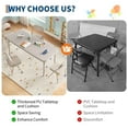 47 Inch Rectangular Folding Table, Lightweight Activity Table with ...