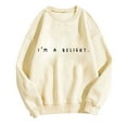thumbnail image 2 of SwiftWear I'm A Delight Letter Print Sweatshirts for Women Oversized Hoodie Long Sleeve Crewneck Pullover Tops Fashion Fall Tops L, 2 of 4
