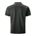 thumbnail image 2 of HCNTES Men's Golf Polo Shirts Color Tennis Shirt Short Sleeve Casual Work T-Shirt(Grey,S), 2 of 5