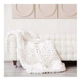 thumbnail image 5 of Comfortable Blanket, Handwoven Extra Thick Wool Blanket, White, 50 * 50, 5 of 5