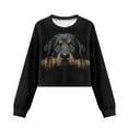 thumbnail image 7 of Xixirimido Black Rottweiler Dog Girls' Long Sleeve Crop Top Soft Casual Kids T-Shirt Crewneck Sweatshirt Stylish Cropped Pullover Top for 13-14 Years, 7 of 7