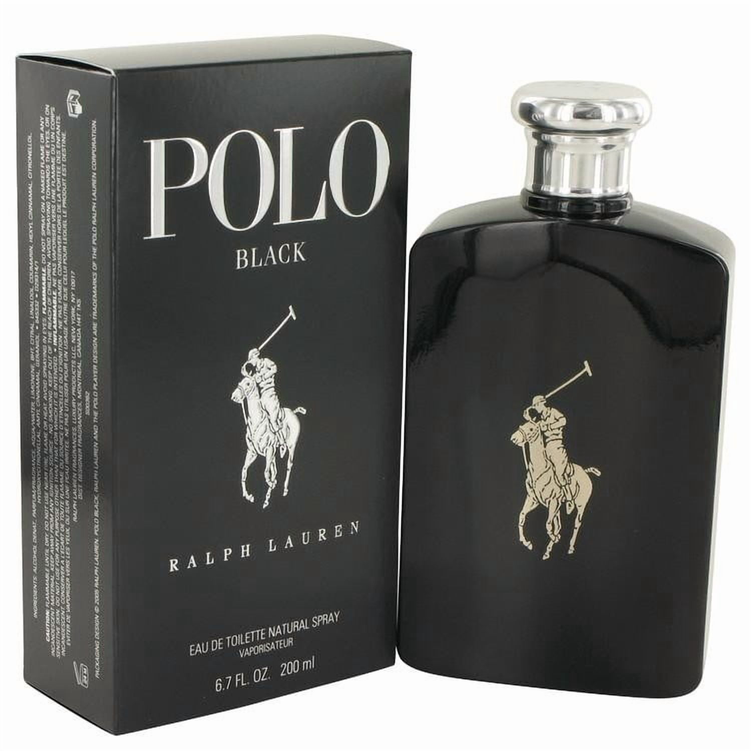 Polo Ralph Lauren Polo Black Cologne for Men, 6.7 Oz
