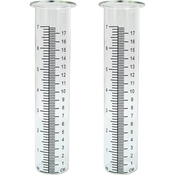 Pekkaxy 7" Plastic Rain Gauge Replacement Tube, 8.25 x 2.25 x 1.75 inches Cold Resistance Crack Resistance for Outdoor Garden Yard Home