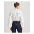 thumbnail image 2 of LAUREN RALPH LAUREN Womens White Smocked Long Sleeve Collared Wear To Work Button Up Top XL, 2 of 4