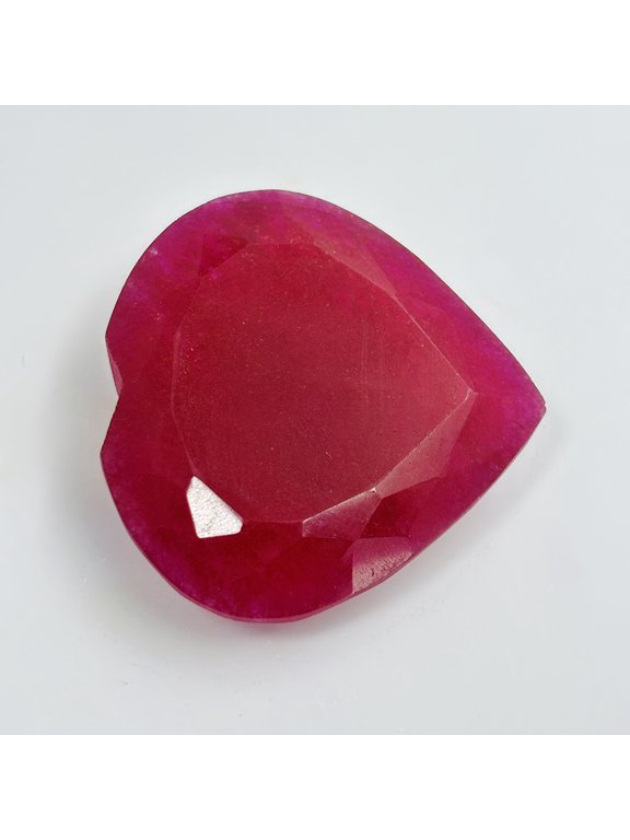 Gemsgrowth Natural Red Ruby Loose Gemstone, 320 Carat, Heart Cut, Certified, for Jewelry Making, Pendant, Ring, Necklace, Engagement