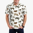 thumbnail image 3 of Balery Cow Printed Men’s Short Sleeve Polo Shirt, Midweight Men's Shirt,Golf Polo shirts -4X-Large, 3 of 9