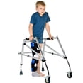 thumbnail image 1 of Gymax Marchette Pliante Réglable Petite Marchette en Aluminium W / Roues pour les Personnes Âgées et les Enfants, 1 of 10