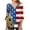 A Yellow Tees, variant on 4th of July Tops for Women Henley V Neck Button 3/4 Sleeve Blouse Independence Day Patriotic T Shirts Summer Red Tees S