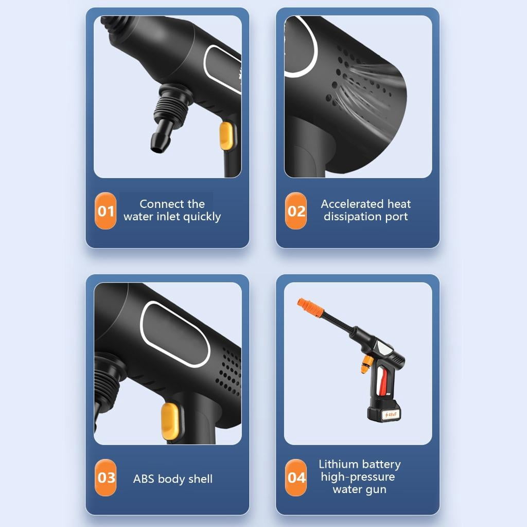 High Efficiency Cordless Pressure Washer Battery Powered Pressure Washer for Safe and Powerful Dirt Removal