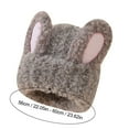 thumbnail image 3 of LIZENG Clearance Women’s Bunny Ear Winter Hat Adorable Plush Knitted Rabbit Ears Beanie Warm and Sweet Japanese Style Woolen Cap for Autumn and Winter Fashionable and Versatile Cute Toe-Head Hat P, 3 of 3