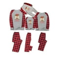 thumbnail image 5 of Odeerbi Christmas Pajamas for Family Holiday Plaid Long Sleeve Family Christmas Pajamas Matching Sets Mom Plaid Printed Loungewear Top Pants Set Two-Piece Sleepwear Xmas PJs Set Red, 5 of 5