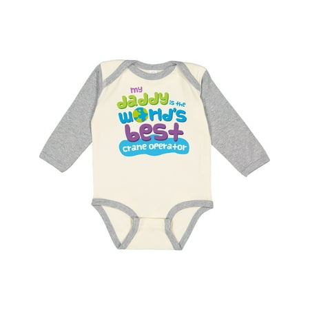 

Inktastic World’s Best Crane Operator Daddy Gift Baby Boy or Baby Girl Long Sleeve Bodysuit