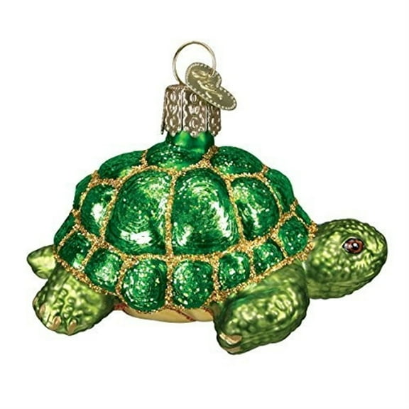 Old World Christmas Glass Blown Christmas Ornament, Tortoise (With OWC Gift Box)