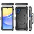 thumbnail image 4 of Ebizware Samsung Galaxy A15 5G Phone Case with [Built-in Screen Protector] and Swivel Holster Belt Clip, Military Grade Heavy Duty Protective Defender Kickstand Cover for Galaxy A15 5G - Black, 4 of 10