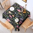 thumbnail image 2 of Pioneer Flower Floral Print Pattern Square Tablecloth,Waterproof Square Table Cover,Wipeable Spillproof Washable Table Cover for Home Kitchen Party Decor 42"X42"(107x107cm), 2 of 6