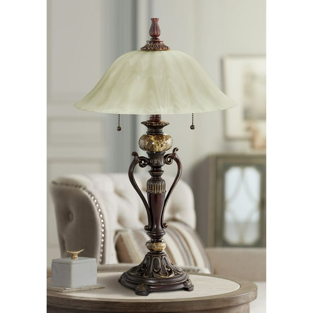 Kathy Ireland Amor Collection Glass, Desk Lamps With Glass Shades