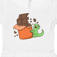 thumbnail image 3 of Inktastic Dino With Chocolate Bar Girls Baby Dress, 3 of 4