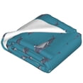 thumbnail image 2 of Bixox Fleece Blanket Cartoon Whale Pattern Super Soft Double-Sided Microfiber Flannel Blanket for Sofa, Bed, Couch, Suitable for All Seasons - 40"x30", 2 of 5