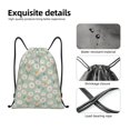 thumbnail image 4 of Xecao Daisies Flowers Pattern Sports Drawstring Backpack - String Swim Gym Bag with Wet Proof Pocket for Women&Men-Small, 4 of 6