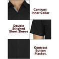 thumbnail image 3 of 3-Pack Men's Short Sleeve Solid Dress Shirts (S-5XL), 3 of 7