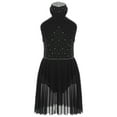 thumbnail image 3 of Eandarui Lyrical Dance Dress for Girls Figure Skating Outfit Jazz Latin Dance Performance Costume Black 8, 3 of 6