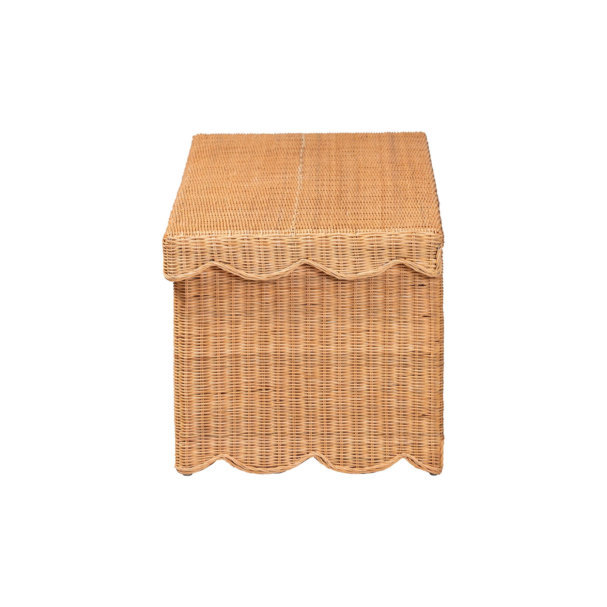 bali & pari Yoselin Boho Storage Bench, Light Honey
