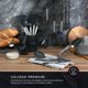 thumbnail image 2 of Juego de Utensilios de Cocina Silicona y Acero Inoxidable Accesorios para Cocinar (Negro - Plateado, Set 24 Pzas),Negro - Plateado, 2 of 7