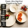 thumbnail image 2 of Maison Neuve Riverside 12-Piece Dinnerware Set for 4, Hand Crafted Plates and Bowls, White, 2 of 4