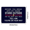 thumbnail image 3 of Carpet - Polyester Carpet - Door Mats Outdoor Welcome Doormats for Front Door Indoor Entrance Low Profile Non Slip Rubber Back Rugs for Floor Funny Welcome Ish Outside Entry Decor - 1X Door Mat, 3 of 6