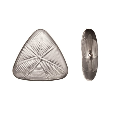 Acrylic Beads/ Finding Piece, Triangular Shape With Spider Web Pattern, Imitation Rhodium-Finished, 38x36mm Sold per pkg of 6pcs