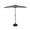 Gray, variant on Andrea 9-Ft. Half Umbrella with Bronze Finish Fillable Base Grey Stripe