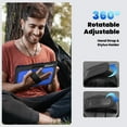 thumbnail image 6 of Case for Samsung Galaxy Tab S10 FE+ Plus 13.1 inch 2025 with Screen Protector, 360 Degree Rotating Kickstand Hand Strap Heavy Duty Shockproof Cover with Shoulder Strap, Dark Blue PC, 6 of 7