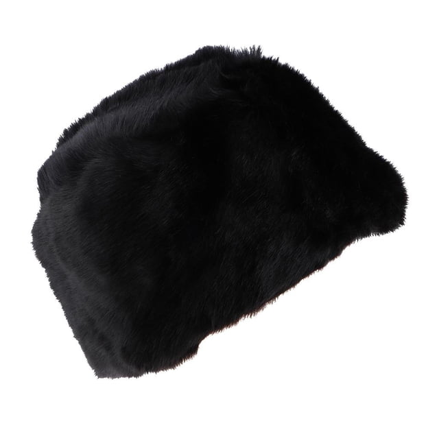 Sombrero de invierno Hugo de piel sintética negro para hombres y mujeres