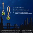 thumbnail image 2 of Gem Stone King 14K Yellow Gold Green Tourmaline Earrings for Women | 0.50 Cttw | Gemstone October Birthstone | Round 4MM, 2 of 6