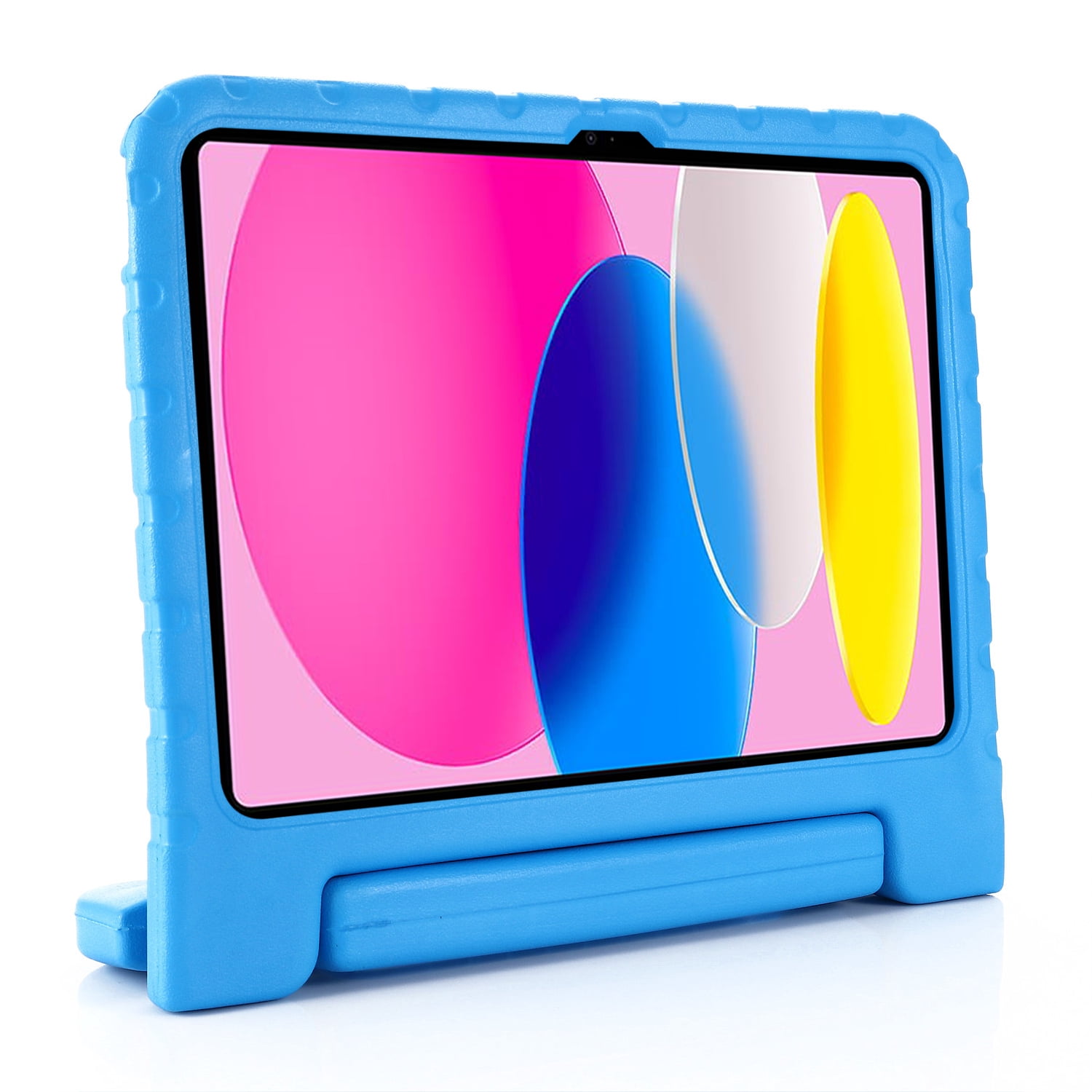 Tarise Kids Case for Apple iPad 10th Generation 10.9 inch 2022 with Pencil Holder/Foldable Convertible Handle/Kickstand Slim Lightweight Kid-Proof Soft EVA Foam Shockproof Rugged Stand Cover, Blue