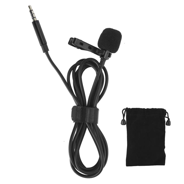 Cámara SLR para teléfono móvil, micrófono Lavalier Clipon, micrófono de transmisión en vivo Vlog, enchufe de 3,5mm (adecuado para conector de auriculares de 3,5mm)