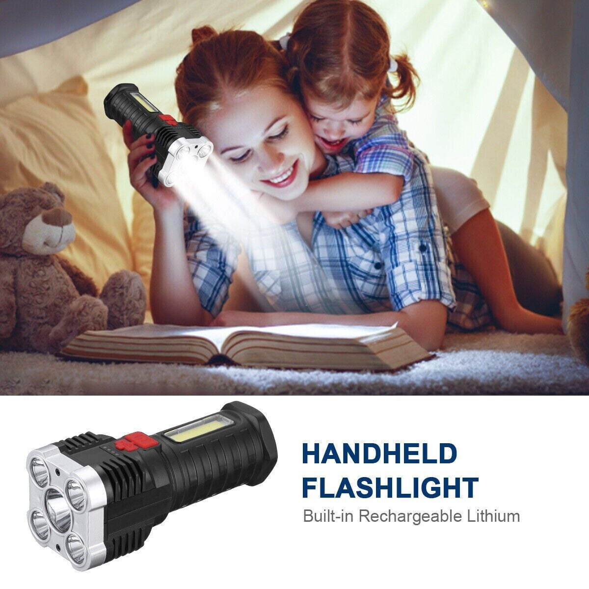 Super Bright 999000000 LM LED Torch Tactical Flashlight Lantern Rechargeable US