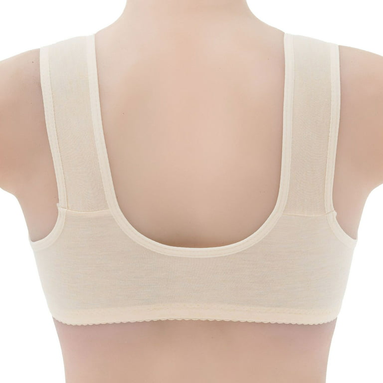 Aayomet Womens Plus Size Bra Women's Vest Comfort Printed Bra Front Button  Underwear Plus-Size,Beige 80B