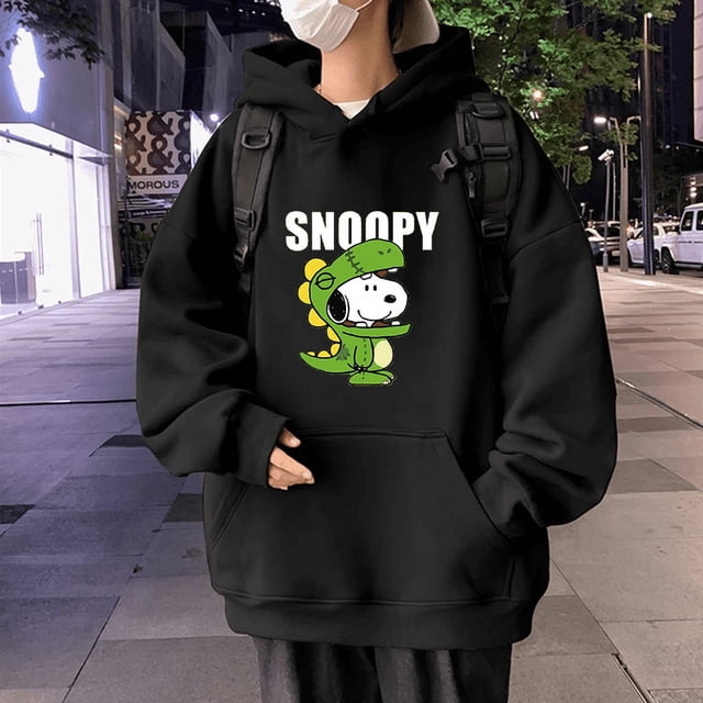 Sudadera con capucha del personaje de dibujos animados popular Snoopy Charlie Brown para hombres y mujeres, sudadera con capucha deportiva informal para parejas