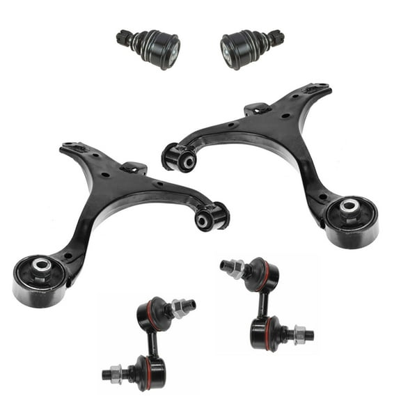 TRQ For 01-03 2004 2005 Honda Civic Control Arm Ball Joint 6pc Suspension Kit PSA85411