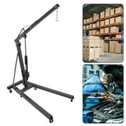 Folding Hydraulic Crane with Wheels for Workshops, Warehouses, Wharves to Move Gas Engines and Some Smaller Diesel Engines