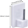 thumbnail image 3 of Adhesive Curtain Hooks Ecohintz Self-Adhesive Curtain Hooks for Kitchen & Bathroom - No-Drill Wall Hook Storage with Curtain Buckle Design | Easy Install & Space-Saving, No Drill Curtain Hooks, White, 3 of 9