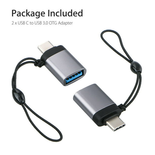2-pack USB Type C to USB A OTG Adapter for for Phones Tablet GPS Devices - Walmart.com