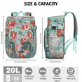 thumbnail image 3 of Travel Cooler Bag - Pioneer Flower Floral Print Pattern Camping Beer Cooler Backpack with Bottle Opener- Waterproof Insulated Picnic Backpacks - Cooler Bag for Beach, 3 of 6