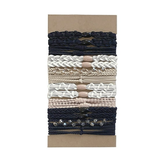 WEIWEIGG 20PCS Elastic Hair Ties, No-Crease Hair Elastics for Women, Made for Long-Lasting Braids, Hair Ponytail Holders, Fits Thin & Thick Hair
