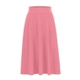 thumbnail image 5 of High Waist Midi Skirts Womens Stretchy A Line Yoga Tennis Skirt Calf Length Plus Size Spring Summer Dress (XL, Pink), 5 of 5