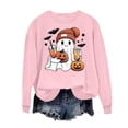 thumbnail image 5 of Hurxie Halloween Women Pumpkin Sweatshirt Funny Pumpkin Face Graphic Pullover Crewneck Long Sleeve Fall Shirts Top, 5 of 5