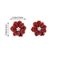 thumbnail image 2 of WHAMVOX Women Earrings with Delicate Design Made of Skin Friendly Resin in Red Color Small Size Perfect for Decor, 2 of 8