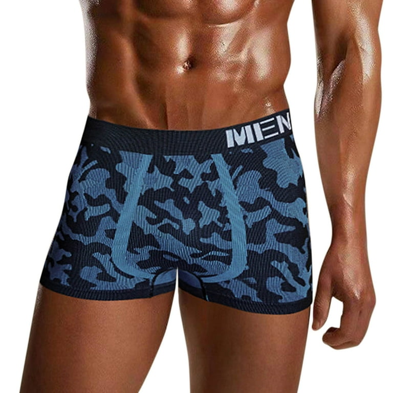 Pimfylm Cotton Underwear For Men Men's Briefs Breathable Comfortable Mesh  Underwear Blue XX-Large