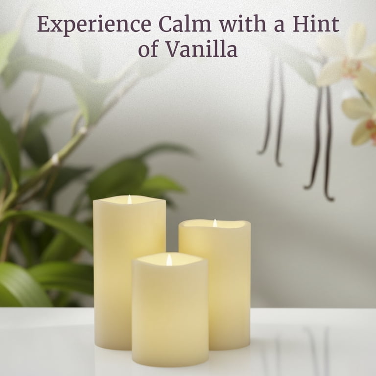Lavish Home 3-Piece Battery Operated Candles Set - LED Flameless